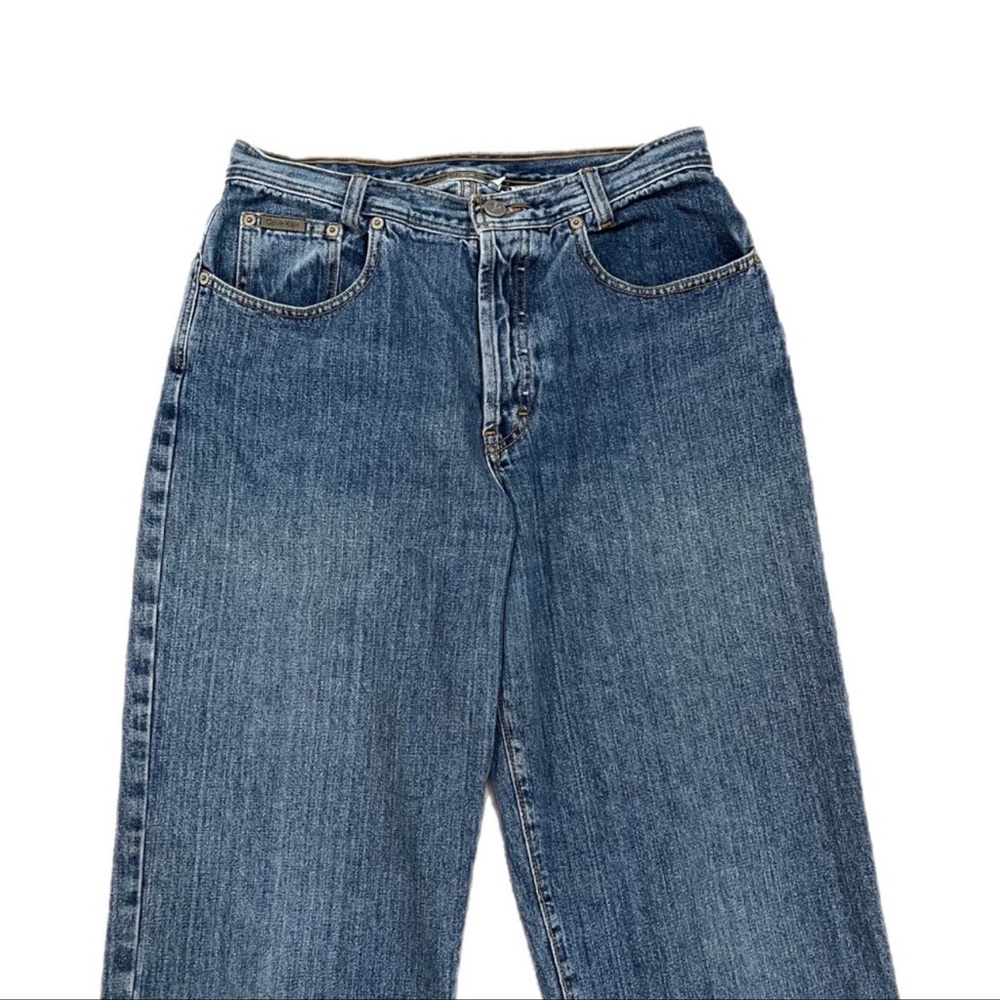 Vintage Calvin Klein Button Front Stovepipe Jean 11 Medium Stone Blue - Picture 2 of 14